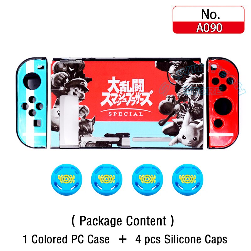 Funda protectora para consola Nintendo Switch y Joy-Con, carcasa rígida Con de temática NS, edición limitada: 5in1 A090