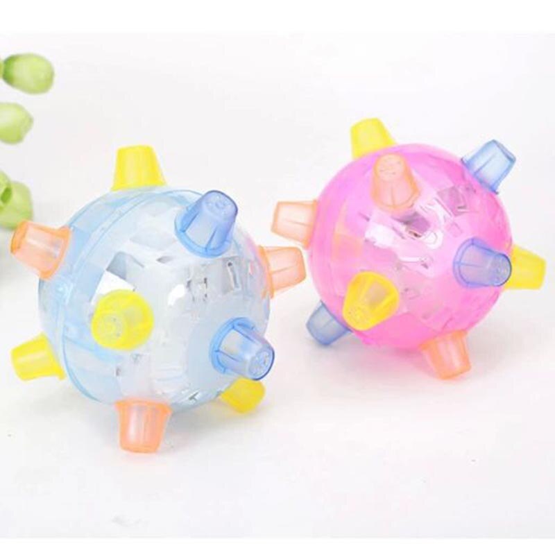 Springen Activering Bal Led Light Up Muziek Knipperende Stuiterende Vibrerende Bal Speelgoed Hond Chew Elektrische Speelgoed Dansen Bal