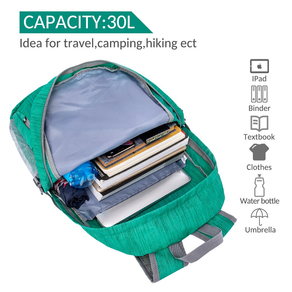 40l Folding Hiking Backpack Waterproof Men Rucksack mountaineering Laptop Travel Backpack Weekender Ultralight Backpack Camping