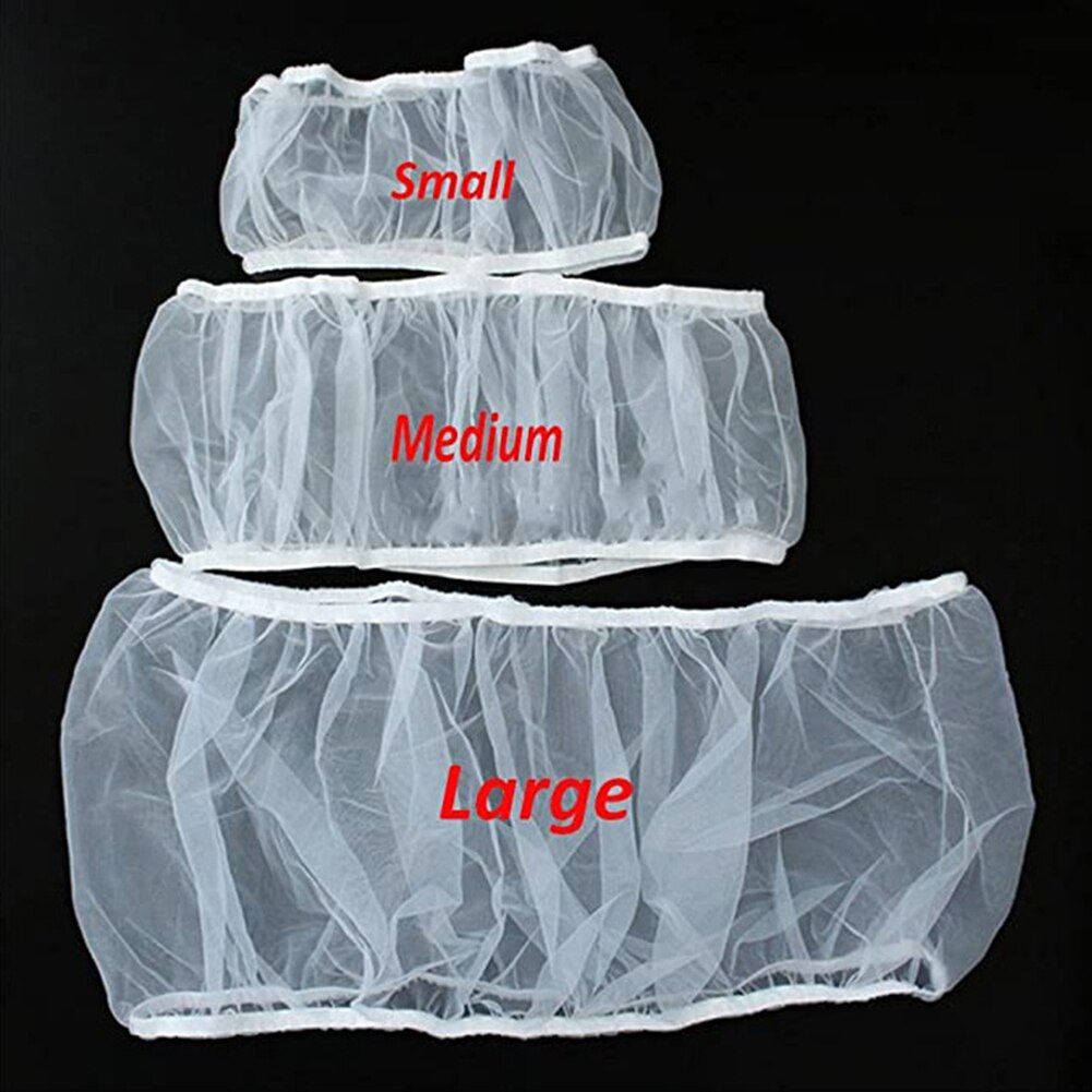 Stofdichte buitenkant van nylon gaas, witte rokbeschermer, gemakkelijk schoon te maken, papegaaienzaadvanger, luchtig nest, vogelkooi afdeknet