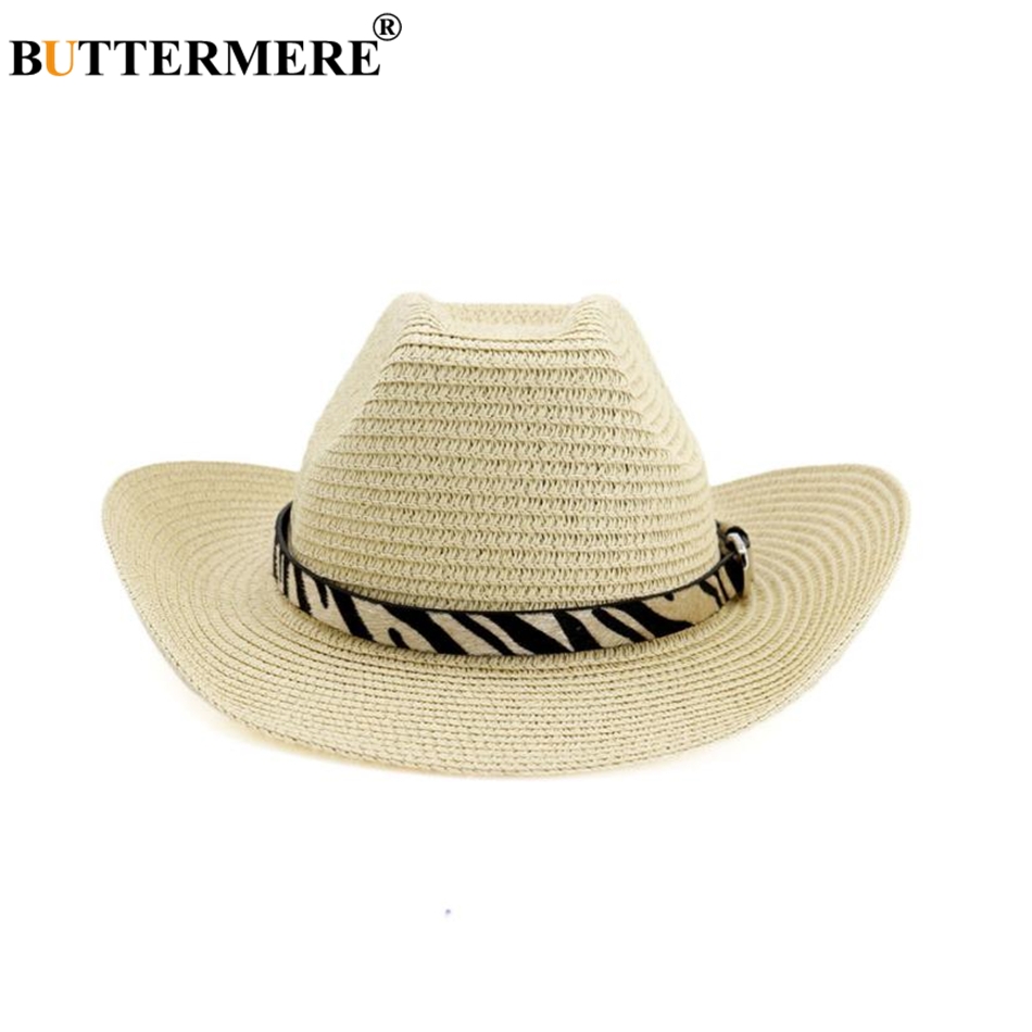 Buttermere hatt cowboy svart manlig kvinnlig stråhatt strandhatt leopard western cowboyhattar män kvinnor utomhus vår sommar solhatt