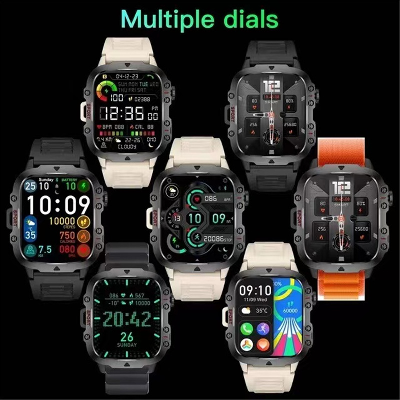 Montre intelligente de sport étanche pour homme, appel Bluetooth, voix AI, Android, Xiaomi, IOS, extérieur, écran 2024 ", 3AT, 2.01