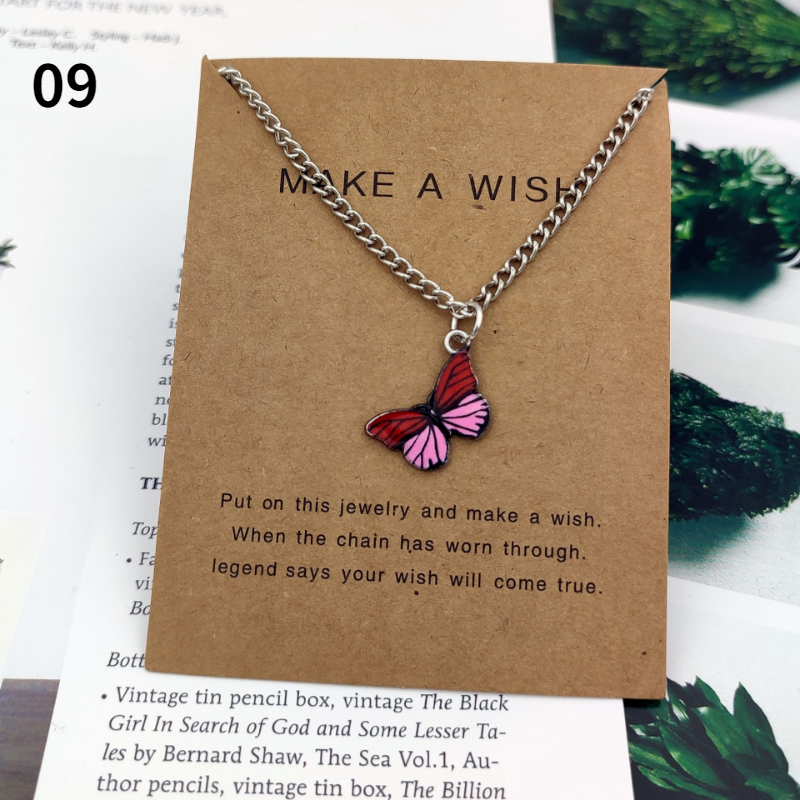 Collares con colgante de mariposa a la para mujer, collar de cadena de clavícula de insecto Multicolor Simple y dulce, accesorios de joyería para: Rodio plateado