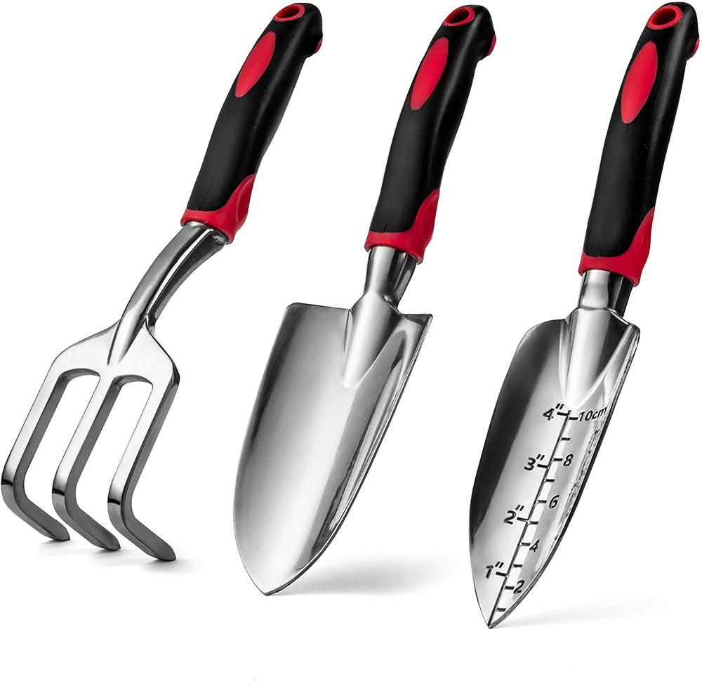 3pcs Garden Tools Set Cultivating Planting Trowel Pruner Cultivator Shovels Spades Garden Tools With Ergonomic Handles: Default Title