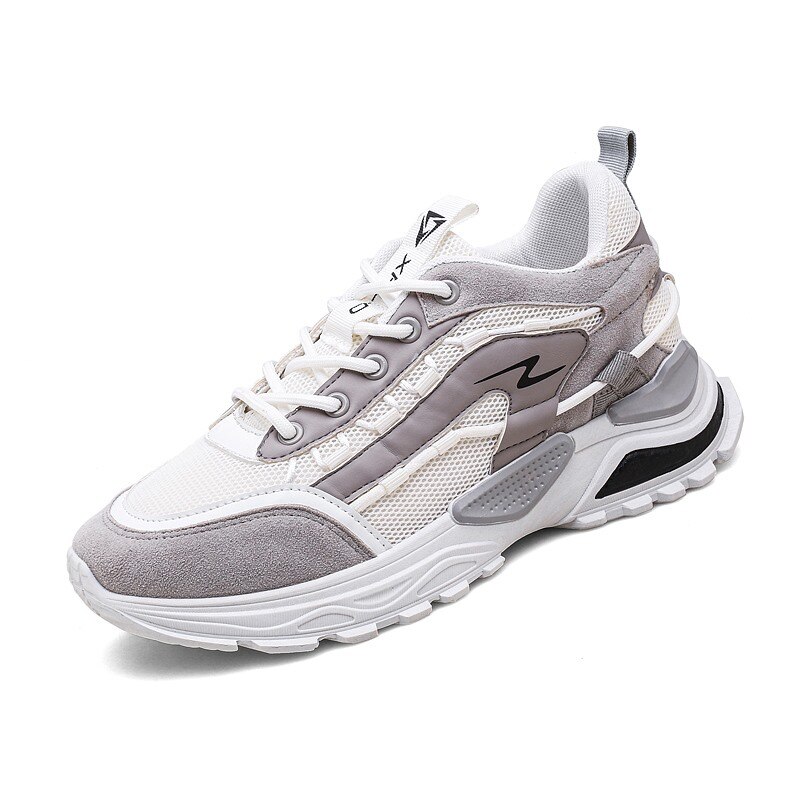 Par udendørs man sneakers letvægts casual sko til mænd åndbare herre sneakers sko trend schoenen mannen sportssko: Grå / 10