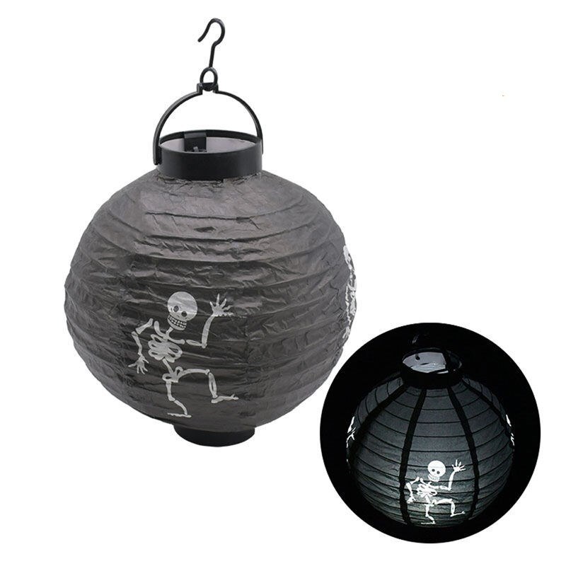 1PC Halloween Pumpkin Round Chinese Paper Lantern Party Decor Craft DIY Hanging Lantern Ball Party Scary Supplies U3: A4