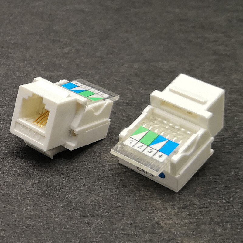 10 Units -Keystone Plug Wall Jack,RJ11 Voice Module,Cat3 Telephone Module Keystone Jack