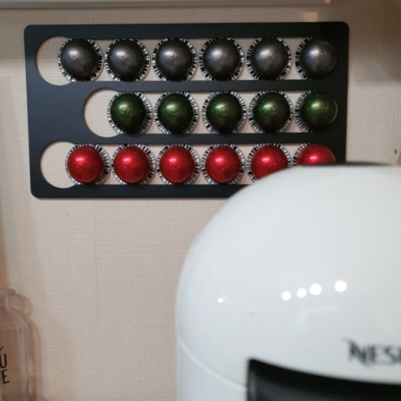 Nespresso Vertuoline Koffie Capsule Houder Stand Muur Gemonteerde Koffie Capsule Opbergdoos Koffie Pods Opslag Planken Hold 17