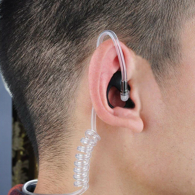 3 paar zachte 2-weg radio-oorvorm ter vervanging van oortelefooninzetstuk voor akoestische spoel Comfortabele buisaudiokits, hoofdtelefoonaccessoires