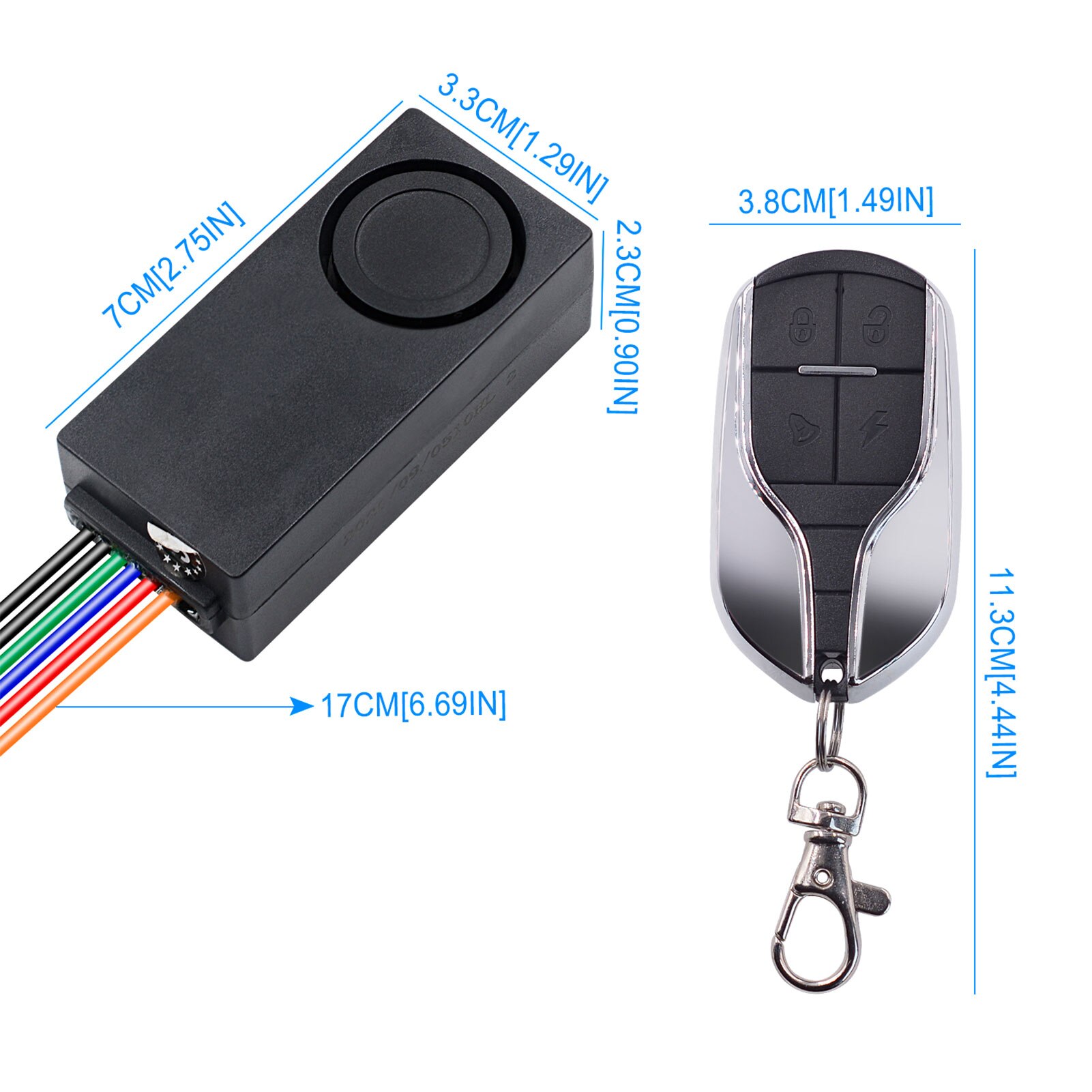 Sistema de alarma de seguridad para motocicleta, antirrobo con arranque remoto, Sensor de alarma de advertencia antirobo, Control remoto, corte de aceite/circuito