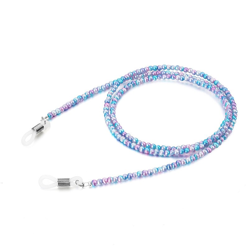 Chaîne perles colorées pour lunettes de soleil, collier pour femmes, cordon pour la lecture, cordelette de cou, cordelette pour accessoires lunettes