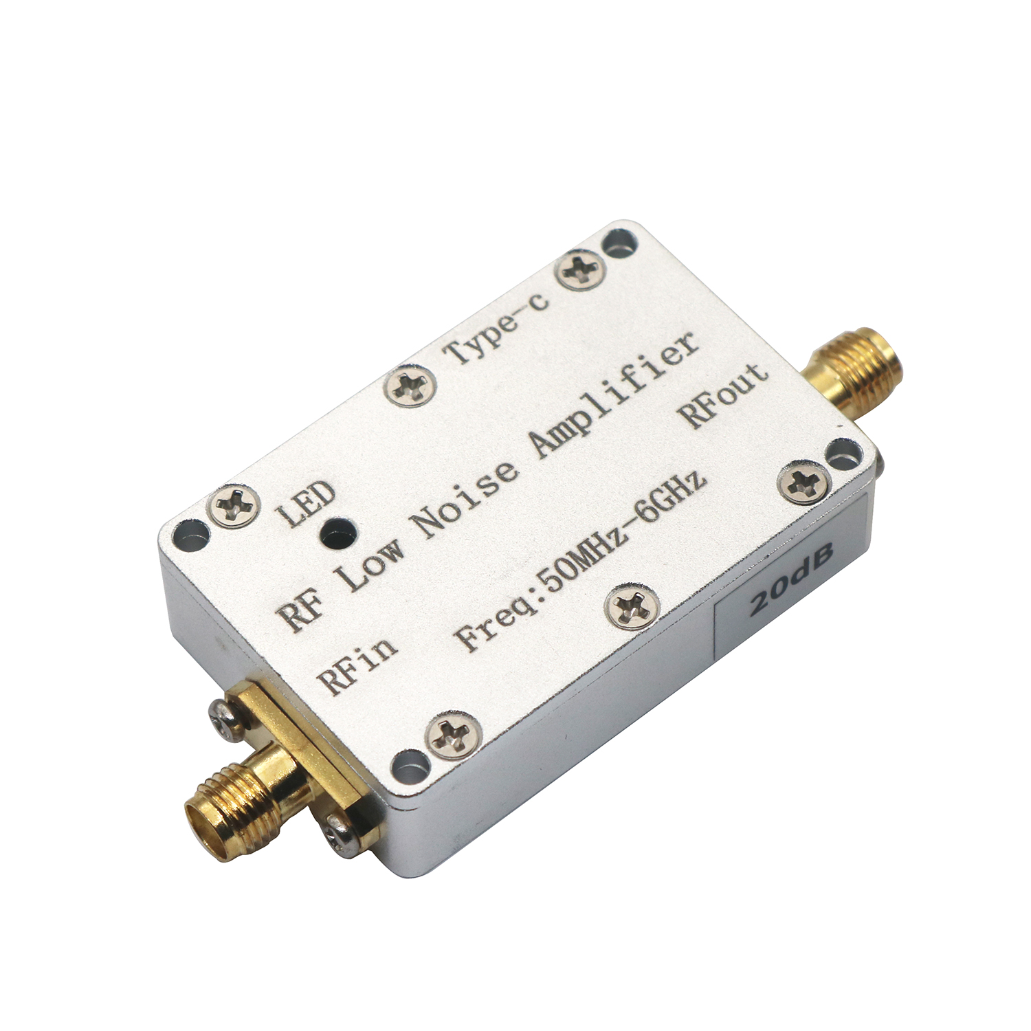 LNA 50Mhz-6Ghz RF Low Noise Verstärker 30DB 20DB Gain Power Signal Drive Empfänger Radio SDR LORA Helium Miner UHF Walkie-Talkie