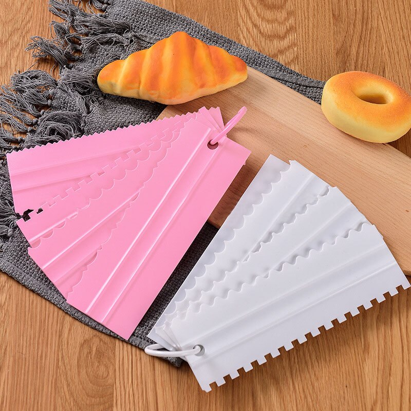 4 Stks/set Plastic Butter Cake Schraper Spatel Bakken Accessoires Keuken Fondont Cake Decorating Gereedschap Schrapers Soepeler