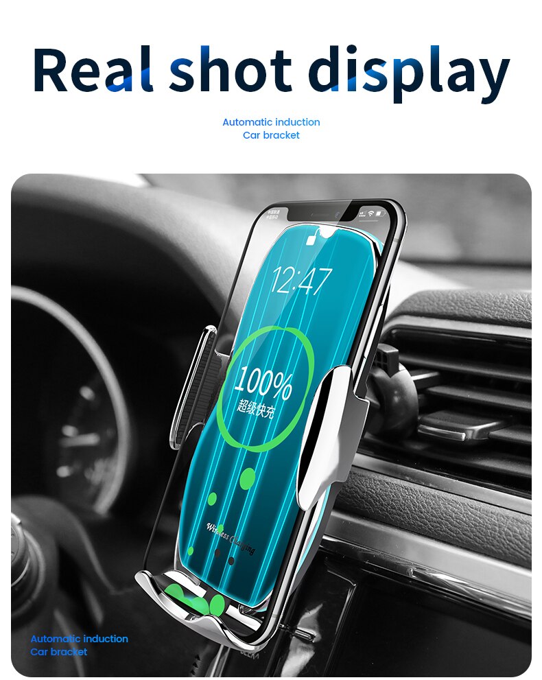 for Samsung Galaxy A71 A51 A50s A70S A50 A70 A41 A42 F41 Car Wireless Charger Intelligent Infrared Sensor 15W Wireless Charger