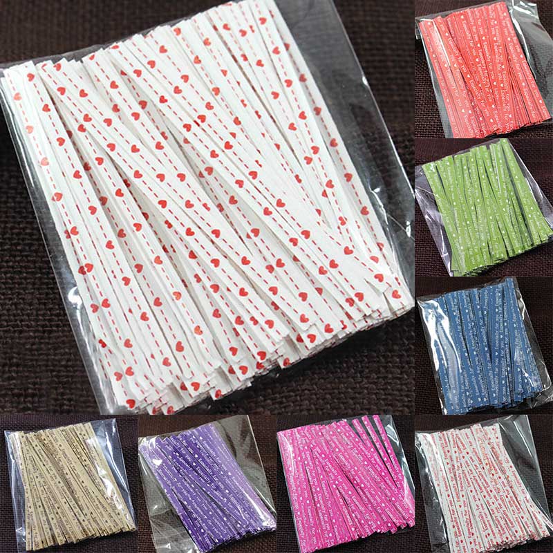 100Stck/tasche Küche Spielereien Kuchen Twist Krawatte Draht metallisch Twist Krawatten Lutscher Nachtisch Zubehör Befestigungen Abdichtung Werkzeuge