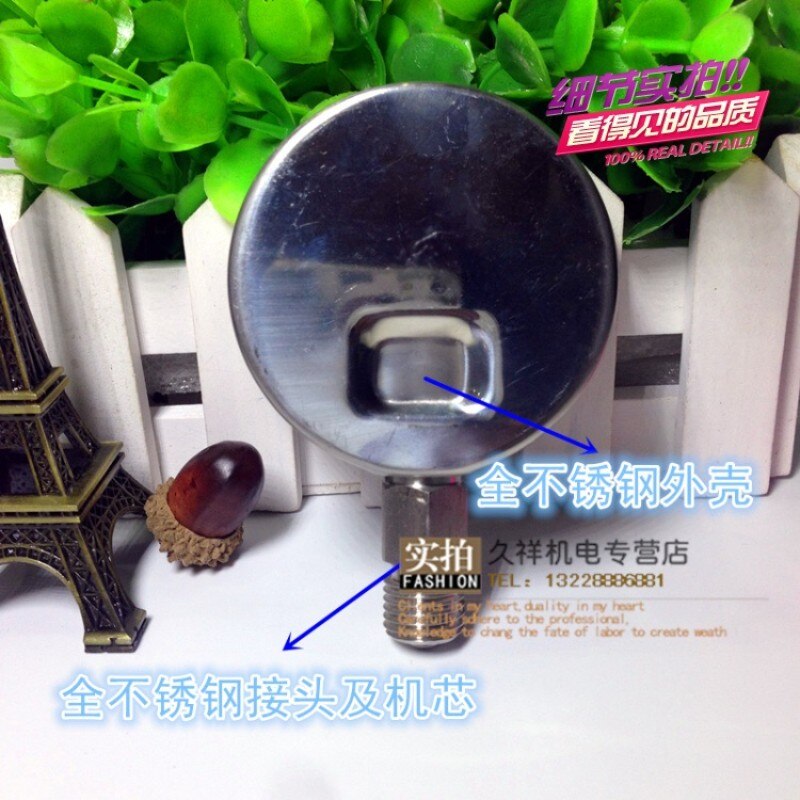 YN60BF stainless steel shock-resistant pressure gauge 0-40mpa corrosion-resistant and corrosion-resistant high-temperature steam