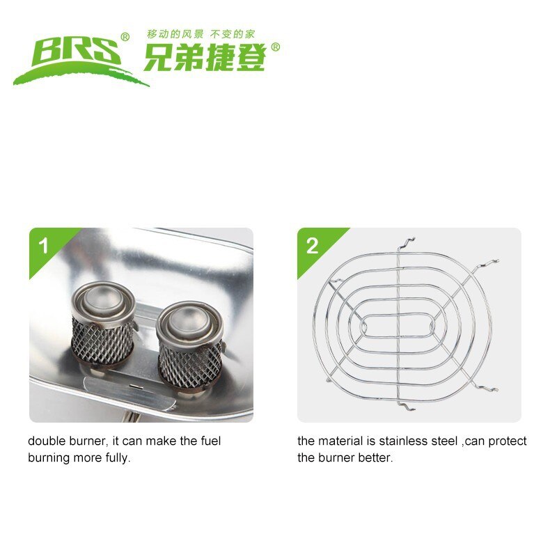 Brs Draagbare Gasfornuis Verwarming Kachel Dubbele Hoofd Infrarood Ray Warmer Outdoor Heater Winter Vissen Camping Drogen Kleding