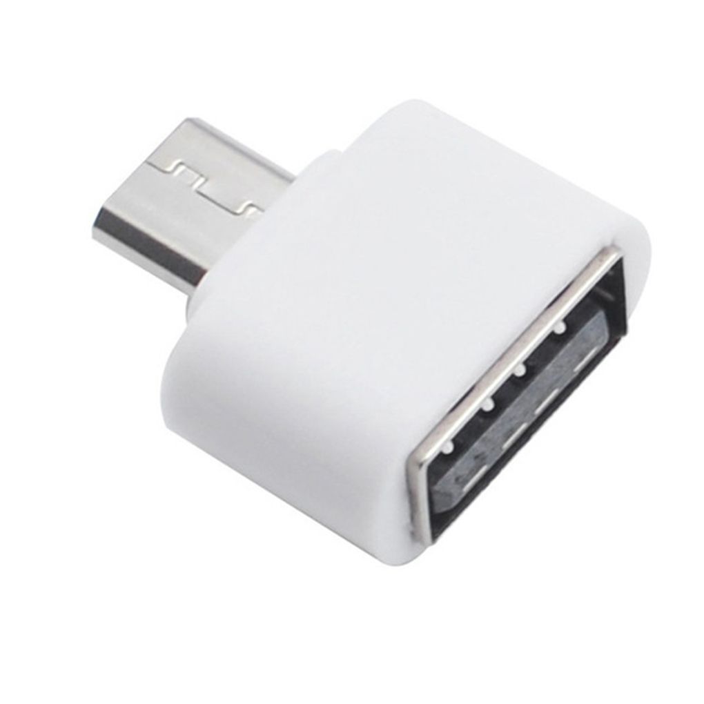 Adattatore Lettore Schede OTG - Espansione Mouse Tastiera Chiavetta USB Micro - Slot Scheda SD Singolo: Bianco