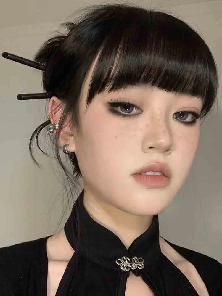 1/10pcs Black Wooden Hair Sticks Scrunchie Pack for Women Hair Styling Bridal Hair Bun Claws Pins Hairbands Ponytail Holders
