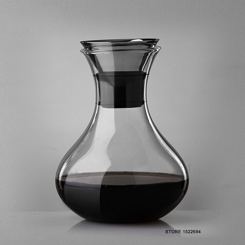 Glass Wine Decanter 1000ml Capacity Red Wine Carafe Crystal Glass Decanter Vivid Wine Decanter 34 Ounces Winebreather Carafe