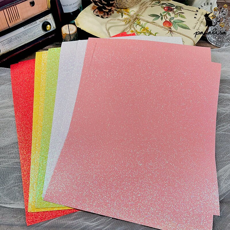 Panalisacraft 120 gsm  a4 10 kpl sekavärejä ombre glitter paperi superkiiltävä paperi premium korttipaperi askartelupaperi korttipaperi