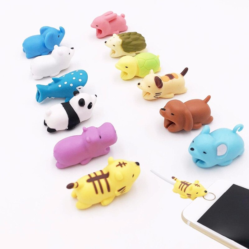 1 pcs Animal Cable Bites Protector Cable Buddies Cartoon Cable Bites Earphone cable buddies Cellphone Decor Wire Accessory