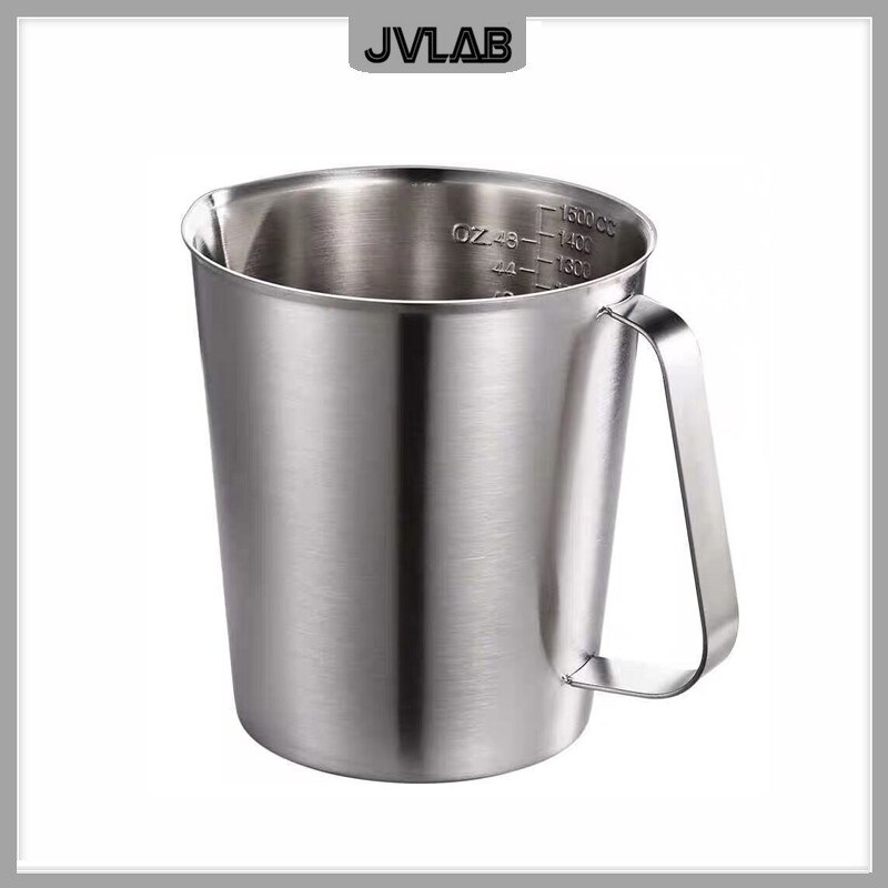 Sakeutus 304 ruostumattomasta teräksestä valmistettu mittakuppi 1500ml maito teekuppi, kahvi, nesteen mittakuppi asteikolla ei ruostu  h 153mm