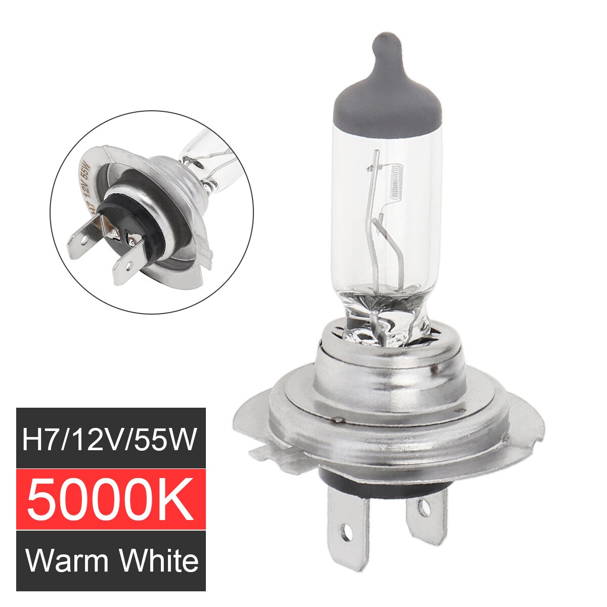 Universele 12V H7 55W 5000K Wit Helder Licht Super Heldere Auto Halogeenlamp Auto Koplamp Fog lamp Geschikt Voor Auto 'S: 55W 3500K  Warm