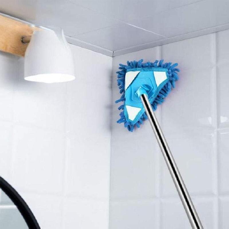 180 graders drejelig justerbar trekantet rengøringsmop hjemmevæg loftsgulv rengøring moppekøkken tilbehør