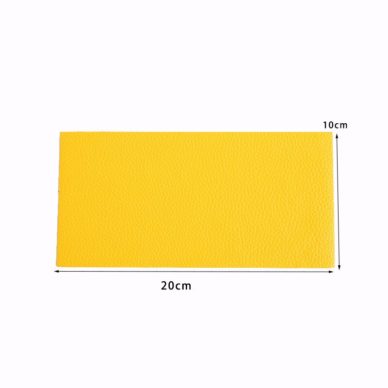 10X20Cm Zelfklevende Stick-On Geen Strijken Sofa Repareren Leer Pu Stof Stickers Patches Plakboek Stof badges: YELLOW