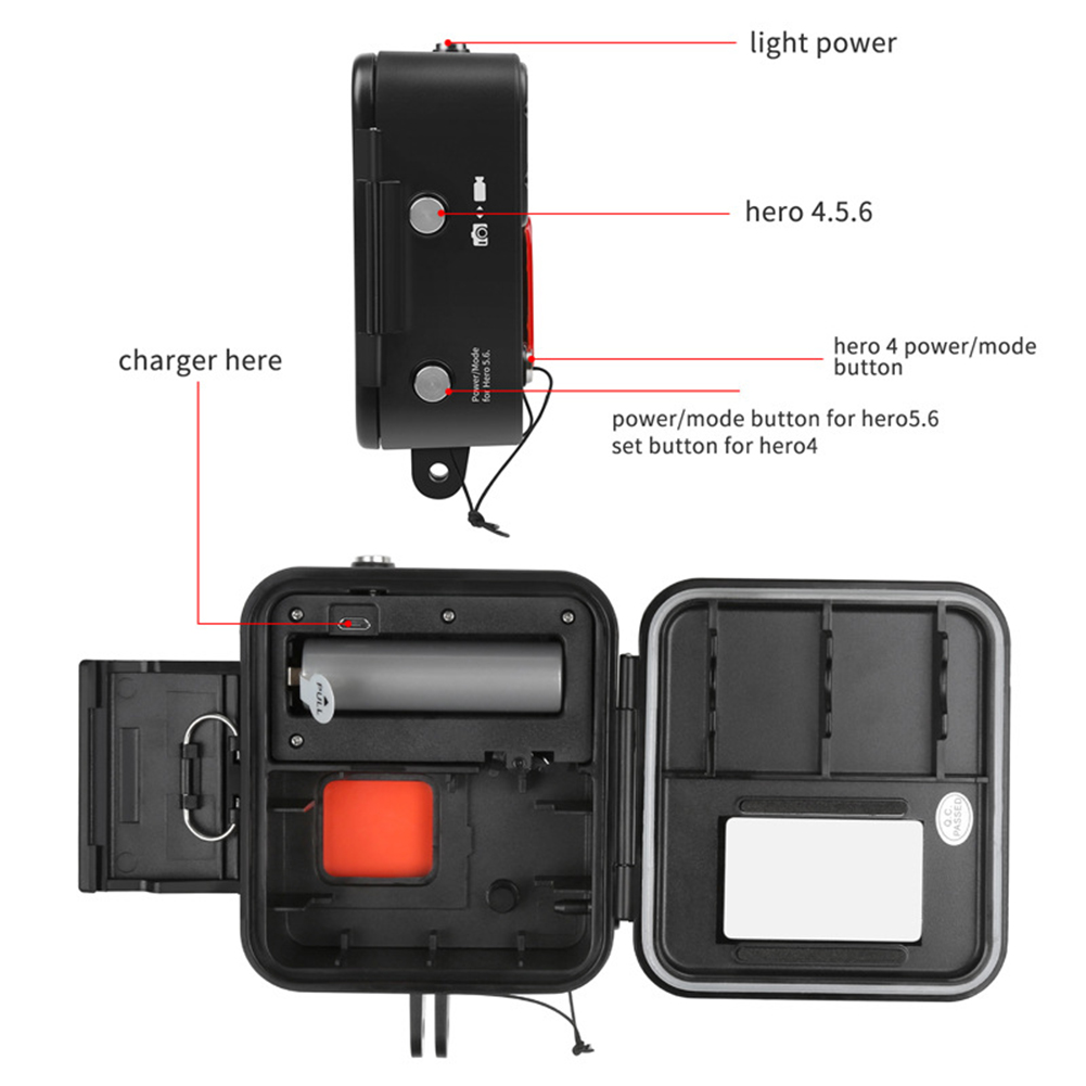 Handheld Duiken Drijvende Stok Selfie Stok Camera Waterdicht Duiken LED Video Licht Invullen Set Hoge