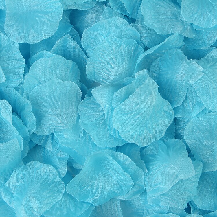 Kunstige roser 100 stk/pakke 5*5cm farverige kunstige blomster bryllupstilbehør rosenblade petalos de rosa de boda: Ocean