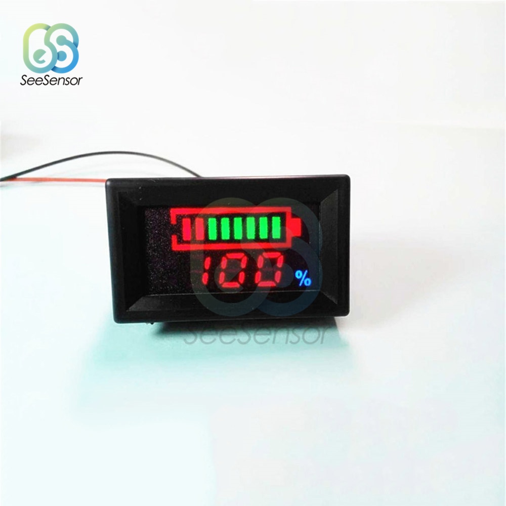 12V Auto Blei Säure Batterie Ladezustand Anzeige Lithium-Batterie Kapazität Tester Meter LED Digital Voltmeter Spannung Tester