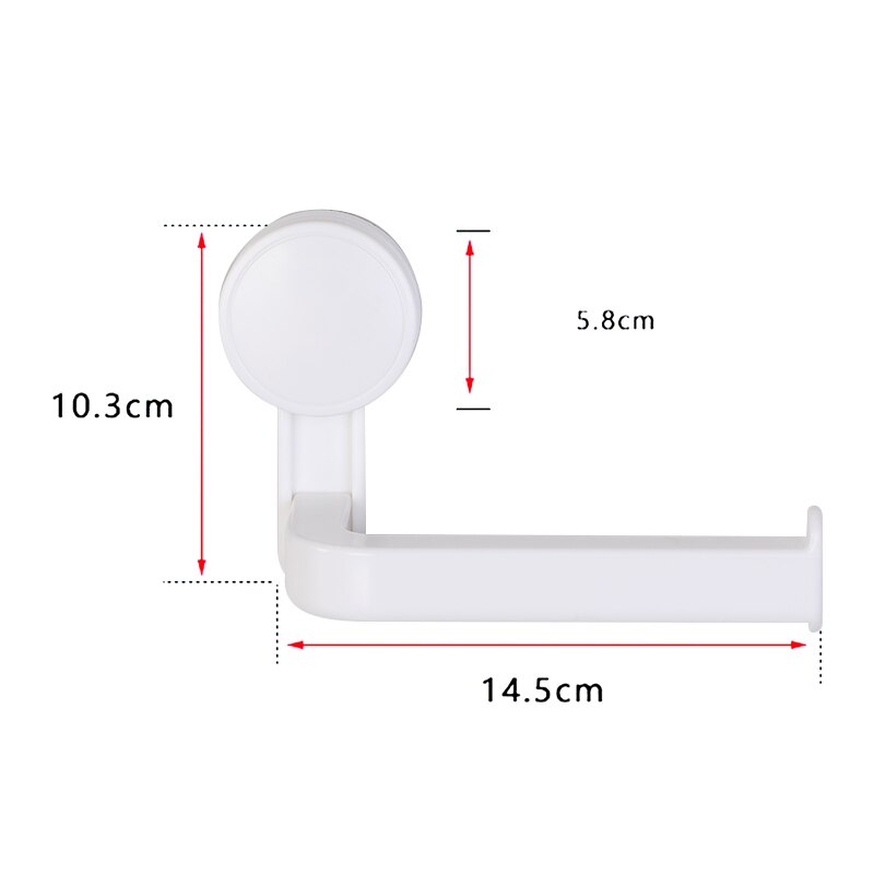 Free Kitchen Roll Paper Accessory Wall Mount Toilet Paper Holder Stainless Steel Bathroom Tissue Towel Accessories Rack Holders: 14.6x6.5x3.7cm White