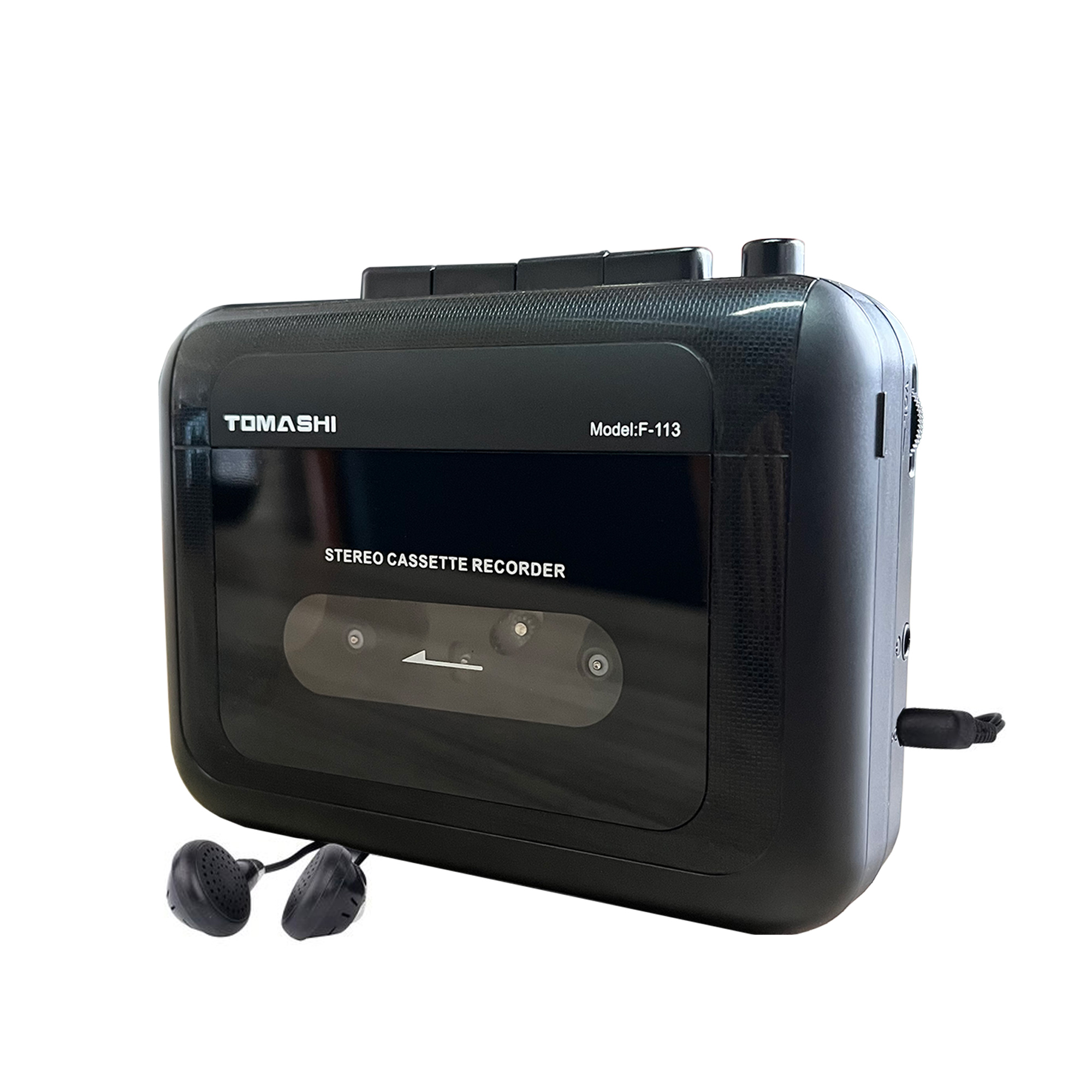 TOMASHI Lettore di cassetta stereo portatile Registratore a nastro Walkman con microfono, Jack per cuffie, lettore di cassetta: Default Title