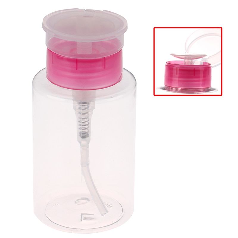 1 stk tom klar pumpe dispenser parfume flaske beholder til acetone polish remover alkohol flydende æterisk olie rejseflaske