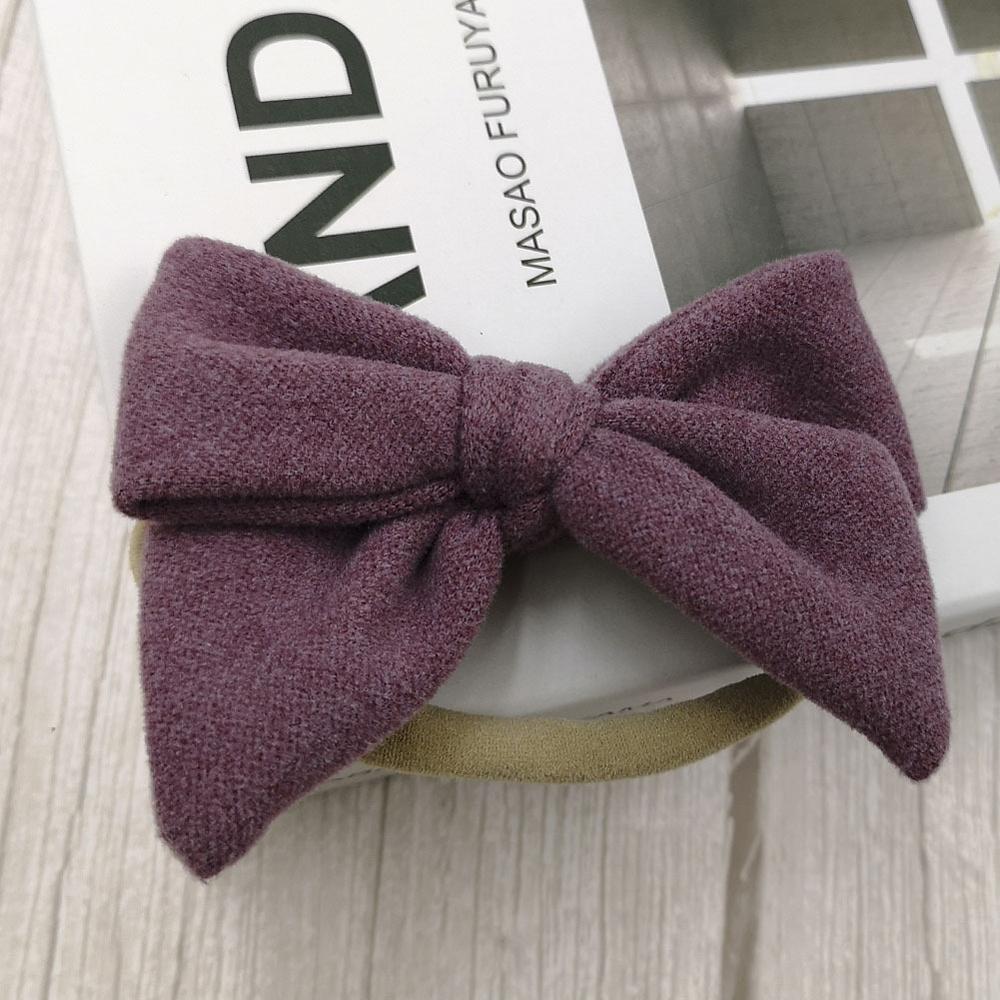 Baby Hoofdband Bow Hoofdbanden Voor Meisje Wollen Hoofd Band Dunne Nylon Haarband Pasgeboren Fotografie Props Peuter Haaraccessoires: 4