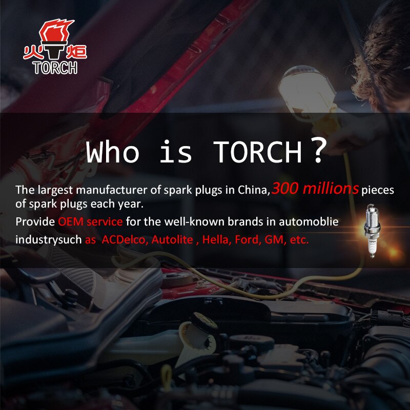 4pcs/6pcs China original spark plugs TORCH K7R series K7RTC/K7RTIP/K7RTI/7026/FR7DP-DEG
