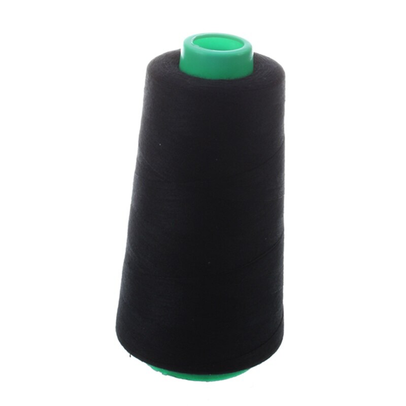 Holdbar 3000 yards overlock-symaskine industriel polyester trådmåler kegler farve polyester sytråd (sort)