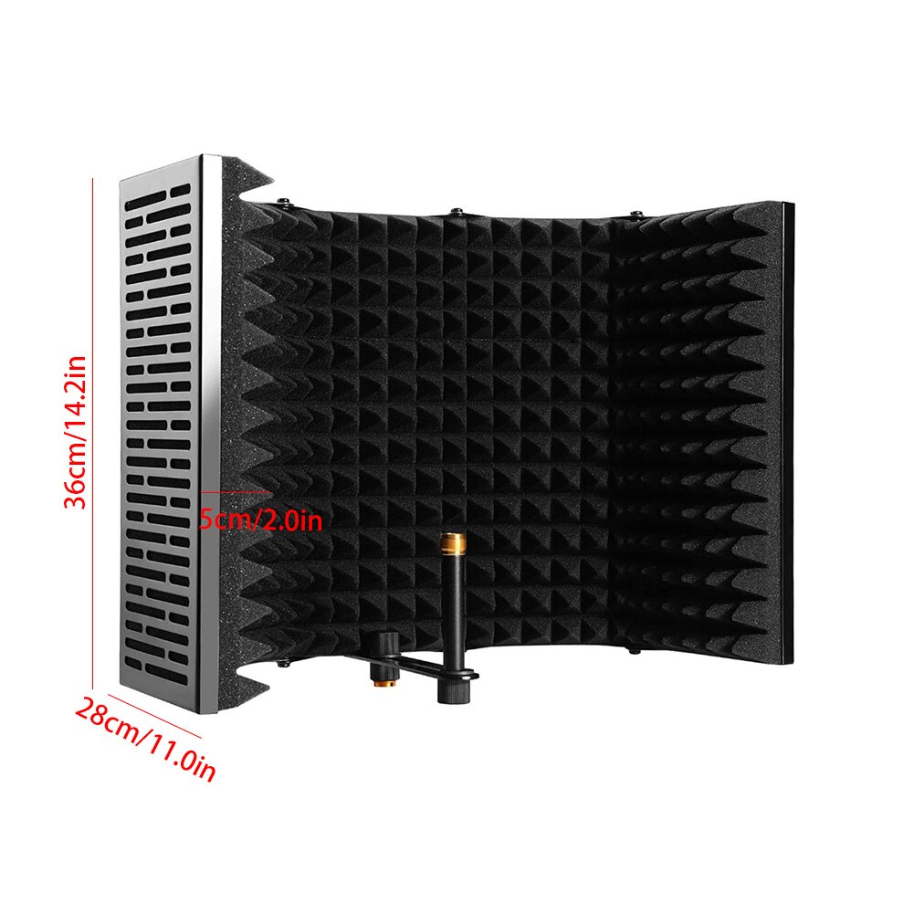 Foldable isolation cover microphone sound isolation shielding foam panel recording studio recording microphone accessories