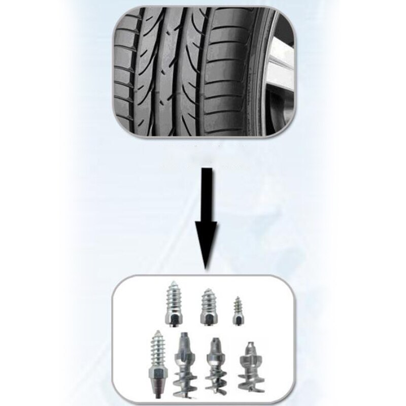 100Pcs 12 mm Carbide Screw Tire Studs Snow Spikes Anti-Slip Anti-Ice for Car/SUV/ATV/UTV with Installation Tool L1