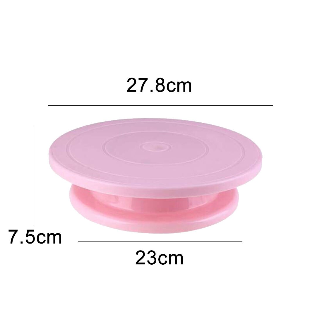 4 Kleuren Plastic Taart Draaitafel Taart Stand Roterende Taart Decoreren Draaitafel Anti-Slip Ronde Cake Stand Roterende Pan