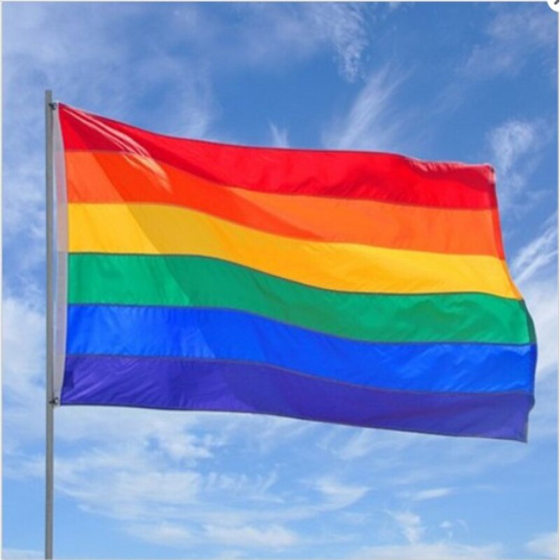 20 stks/partij 90*150 cm Vlag Gay LGBT Pride Banner Vlag Regenboog 3 * 5ft Update