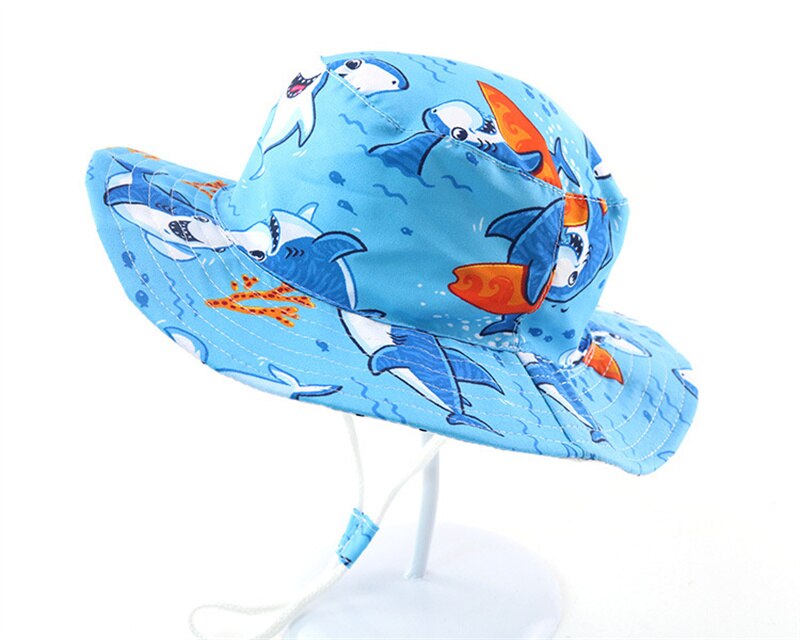 Chapeau seau d&#39;été pour bébé, Protection contre les UV, pour garçon et fille, pour la plage en plein air, casquette de pêcheur, dessin animé: O