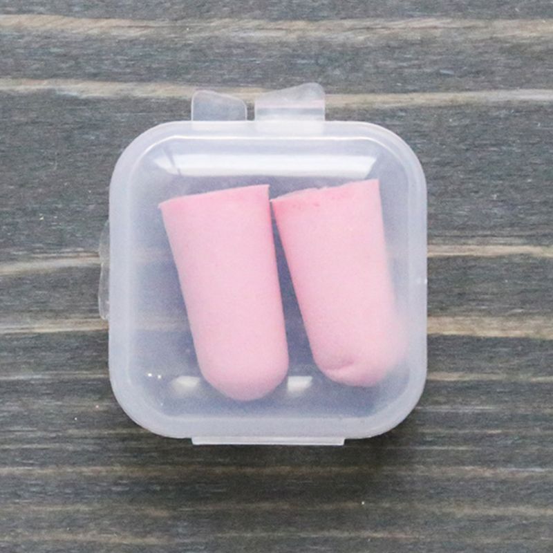 2Pcs/Pair Soft Foam Ear Plugs Tapered Travel Sleep Noise Cancelling Hearing Protection Sponge Candy Color Earbuds Reusable With