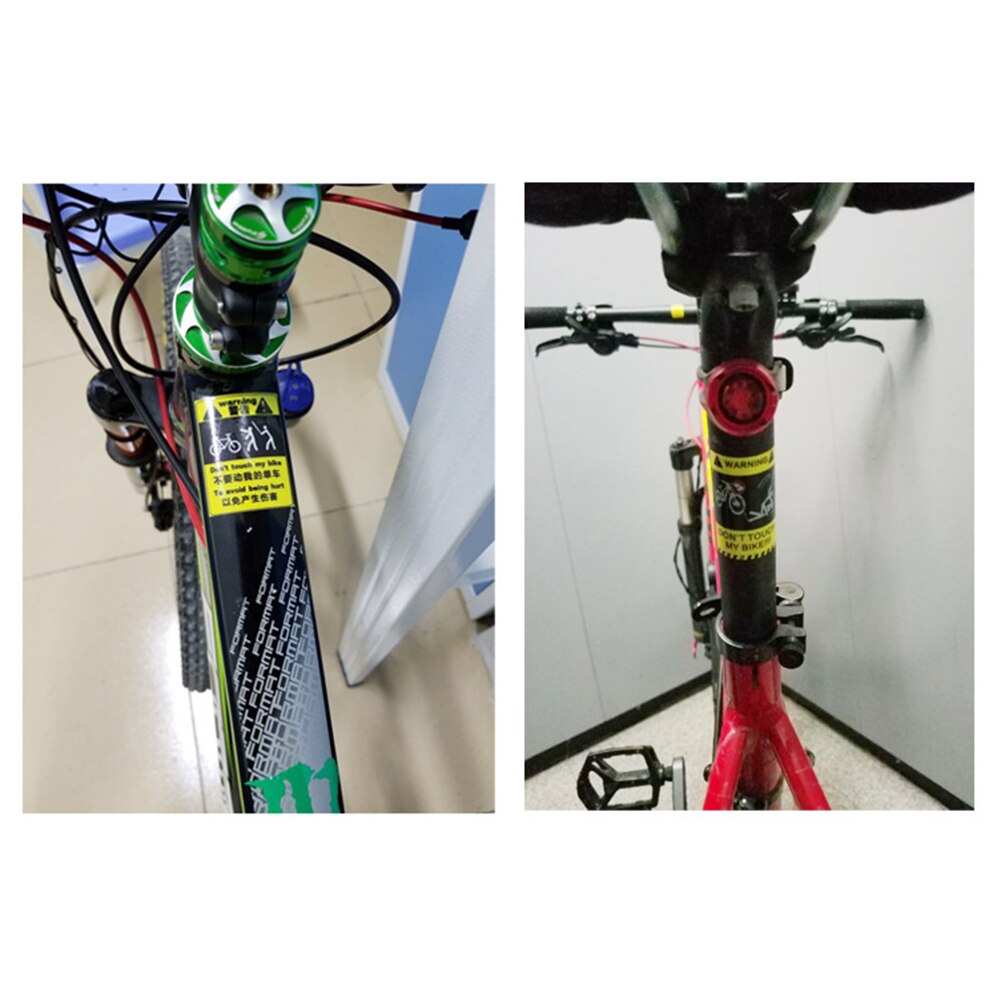 Bike Stickers PVC Coating Waterproof Reflective Bumper Sticker The Sign Of Don't Touch My Bike Funny Bike Accessories