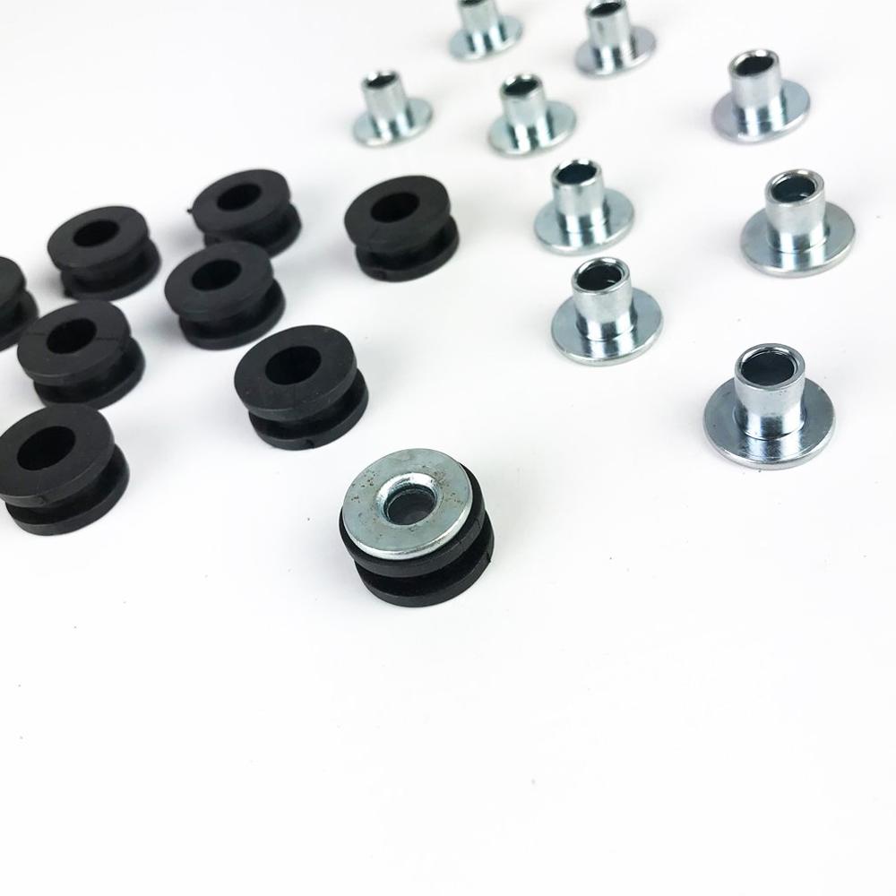 Arandelas de goma para motocicleta, Kit de tornillos para Suzuki, Kawasak, 10 Uds.