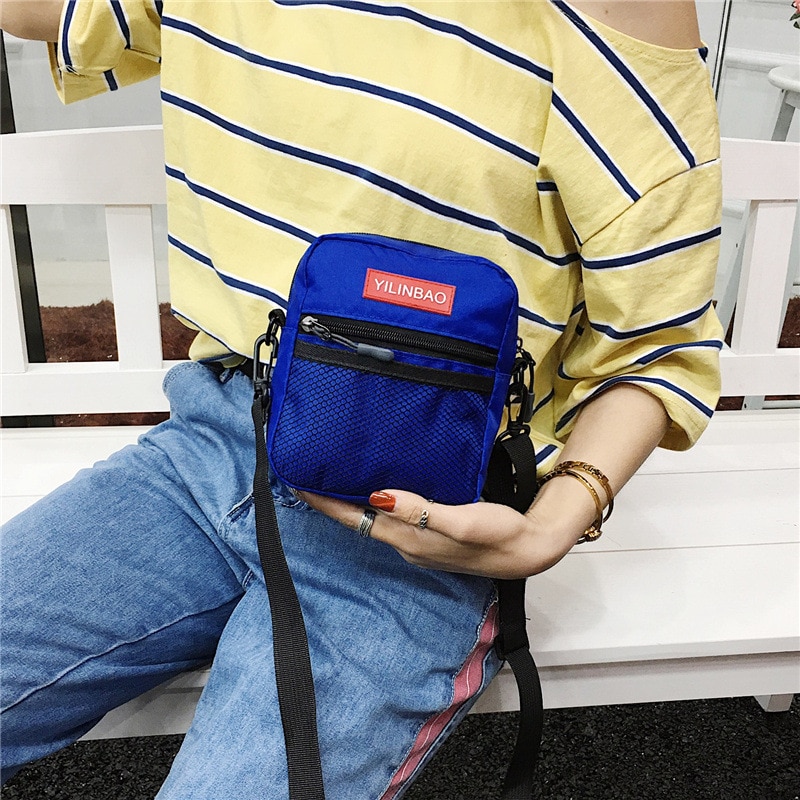 101818 new hot moda adolescente nylon dança legal bolsa de ombro único pequeno saco de retalhos