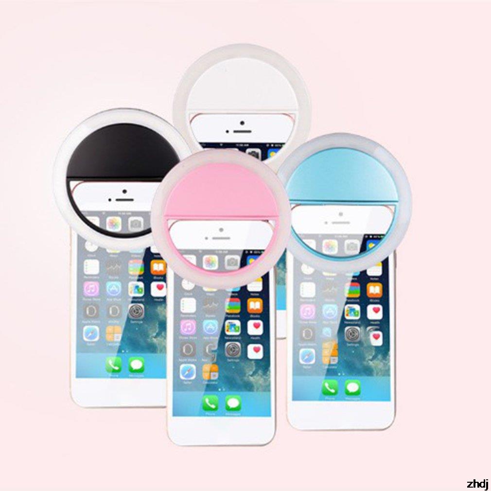 R2 Mobile Phone Round Light Clip Selfie Fill Light USB Charging Selfie Ring Portable LED Auto Flash Selfie Fill Light