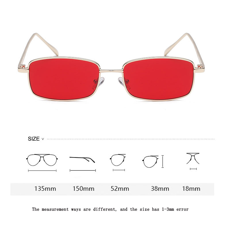Gafas de sol rectangulares pequeñas a la para hombre y mujer, gafas de sol de conducción cuadradas Vintage, gafas con montura metálica de de lujo